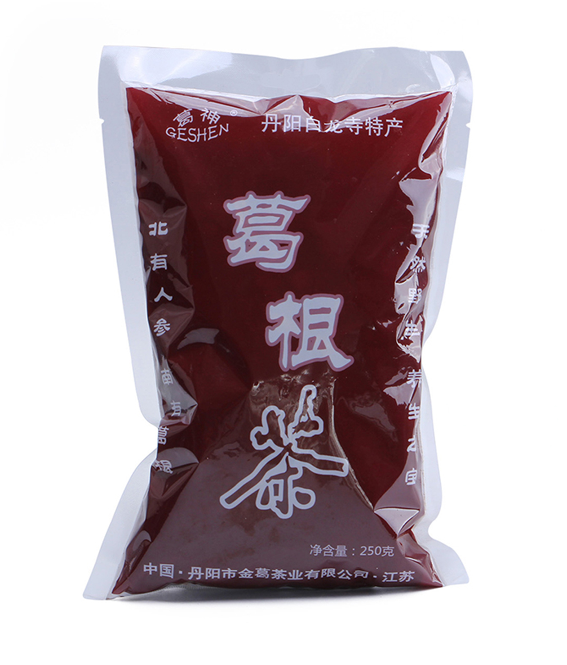 红色塑袋简装葛根茶